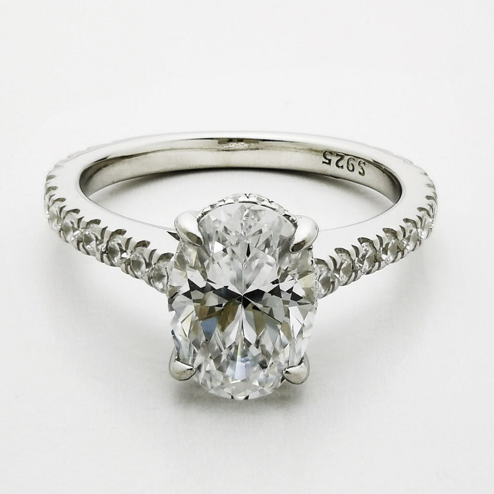 Cz oval deals engagement rings