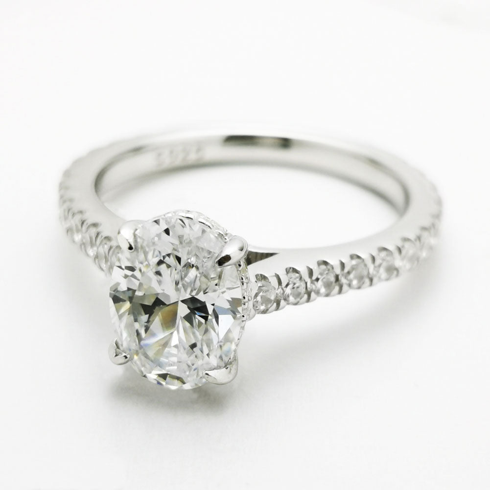 3 carat oval cubic deals zirconia ring